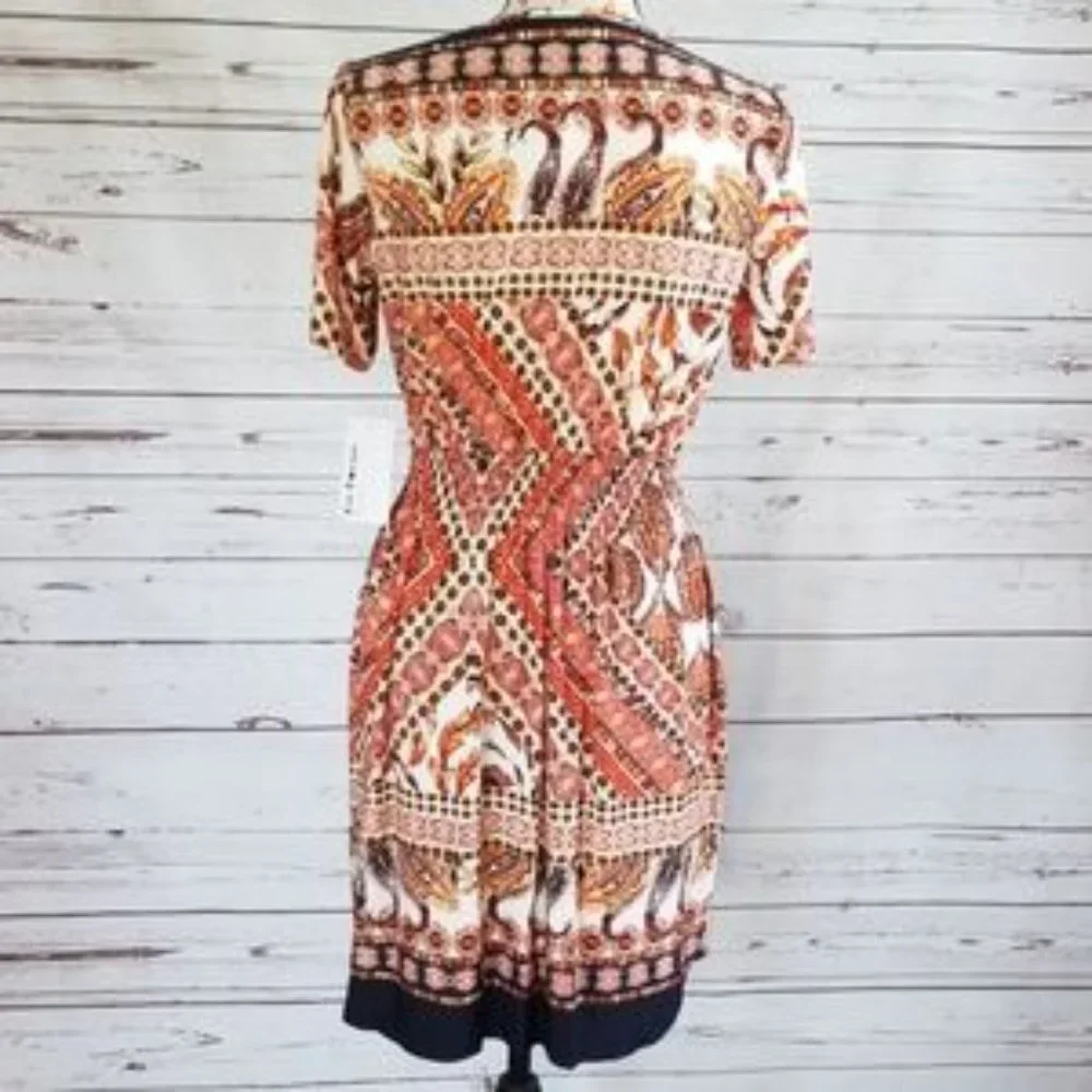 NWT Enfocus Studio Orange Paisley Dress - Picture 2 of 5